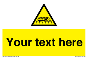 Custom Warning strong river flows